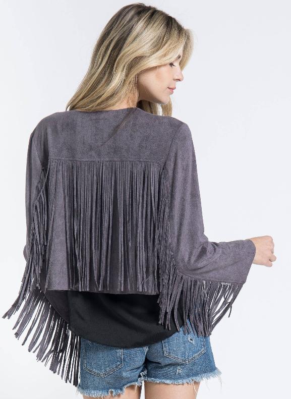 Western Cropped Fringe Jacket