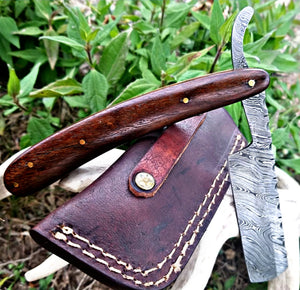 Large Damascus Razor with multiple Handles