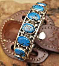 Load image into Gallery viewer, Awesome Navajo Sterling &amp; Turquoise Cuff