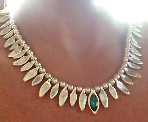 Unique Necklace with Crystal Accent